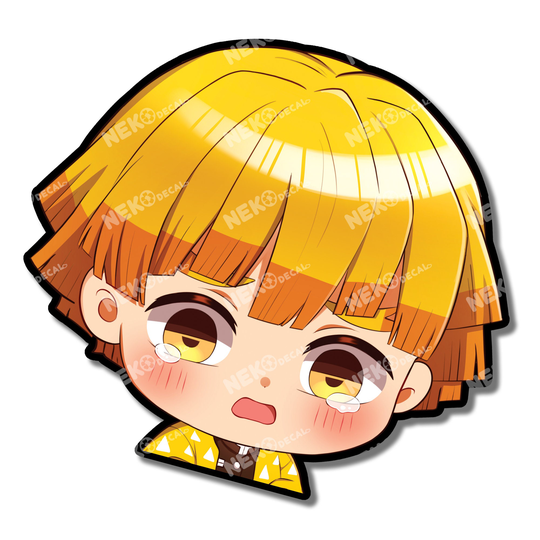 Chibi Thunder Boy Anime Peeking Stickers & Waterproof Vinyl Decals For Cars, Laptops, Phones, Hydroflasks, Windows, Books, Journals