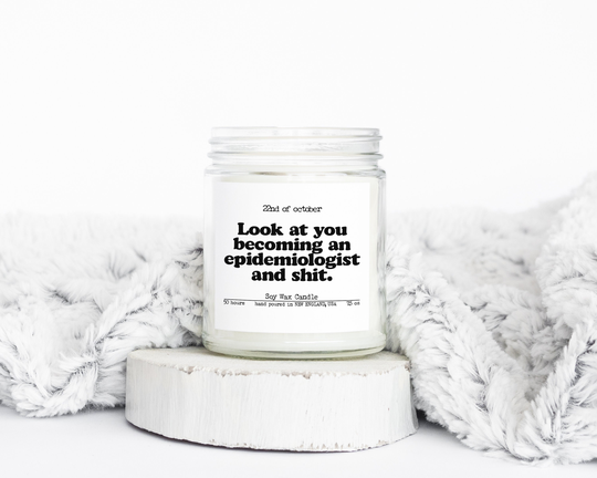 Epidemiology Epidemiologist Graduation Gifts, Funny Candle, Housewarming, Soy Wax, Scented, Decor