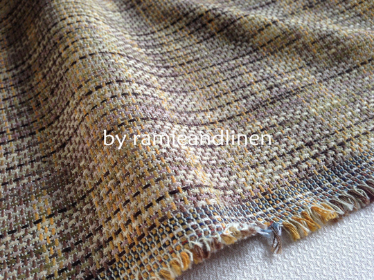 Cotton Linen Blend Tweed Fabric, Fat Quarter, 18" By 28"