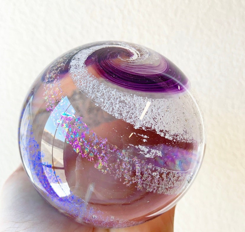 Cremation Glass, Ashes Keepsake, Pet Ashes in Glass, Memorial Glass Blown Keepsake/Pet Loss & Urns Cremains Art