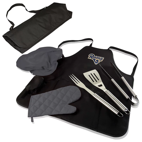 Picnic Time Los Angeles Rams BBQ Apron & Tote, Black