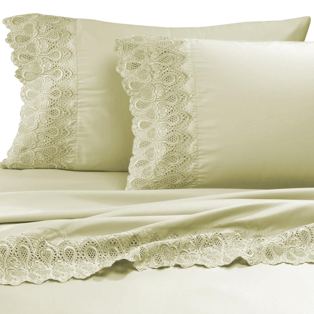 Grace Home Fashions RENAURAA Smart King Cotton Blend Bed Sheet in Gray | 600CVC_J LC KG HR
