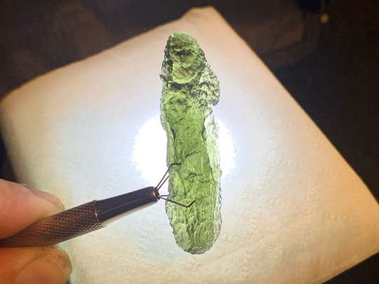 9.01 Gram Moldavite Top Grade | Chlum Mine Specimen