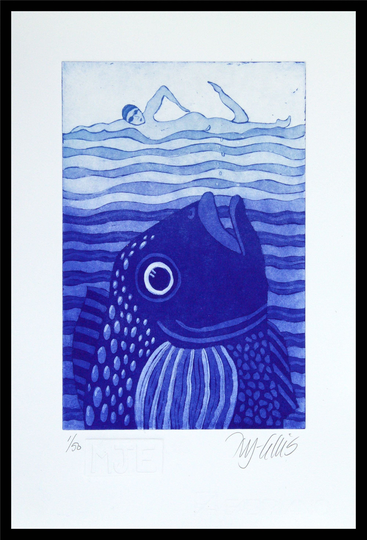 Etching, The Danger Of Being Male, Hand Printed On Paper, Limited Edition, Signed & Numbered, Original Print, Mariann Johansen-Ellis