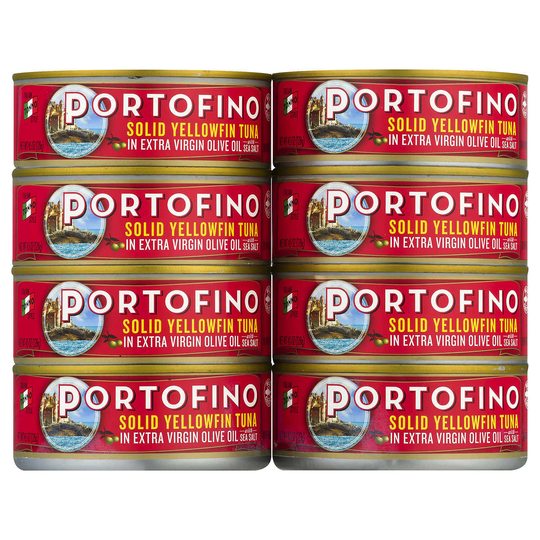 Portofino Solid Yellowfin Tuna in Olive Oil with Sea Salt, 4.5 Ounce (8 Count)