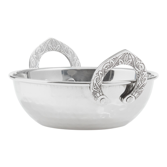 Small Hammered Stainless Steel Karhai Serving Bowl by World Market