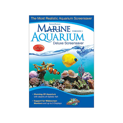 Avanquest Marine Aquarium Deluxe Screensaver for 1 User, Windows, Download (40855-ESM)