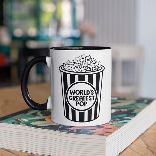 World's Greatest Pop Mug, Popcorn Dad, Movie Theater, Funny Movies Coffee Mugs, Fathers Day Gifts, Film Director, Tumbler Travel Mug