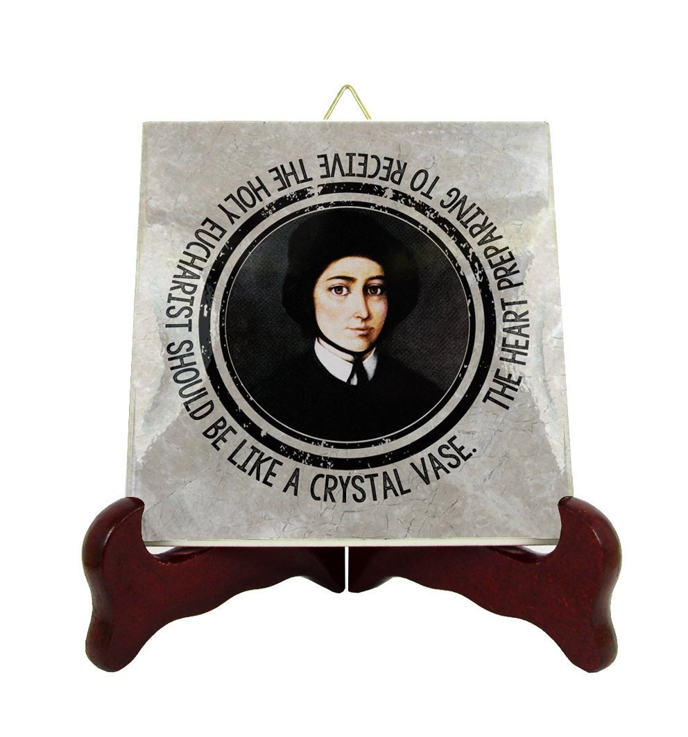Catholic Saints Quotes - St Elizabeth Ann Seton Ceramic Tile Religious Gifts Saint Catholic Quotes Print