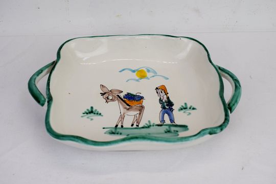 Painted Ceramic Plate, Vietri Production, 1960S