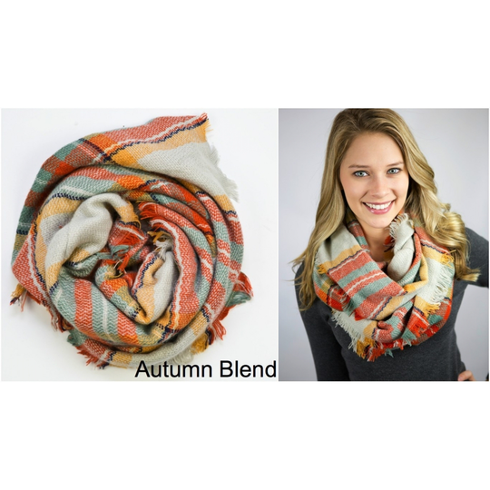 Women's Infinity Blanket Scarf - Autumn Blend