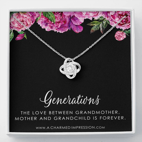 Three Generations Of Love, Grandmother, Mother Daughter/Son Jewelry, Gift For Mom Grandma Grandchild, Thoughtful Gifts Women