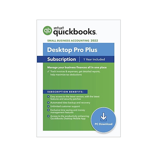 QuickBooks Desktop Pro Plus for 1 User, Windows, Download (5100081)