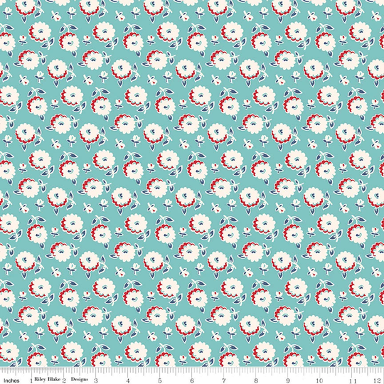Mums - Cook Book Fabric Collection By Lori Holt For Riley Blake Designs C11768 Cottage 1/2 Yard