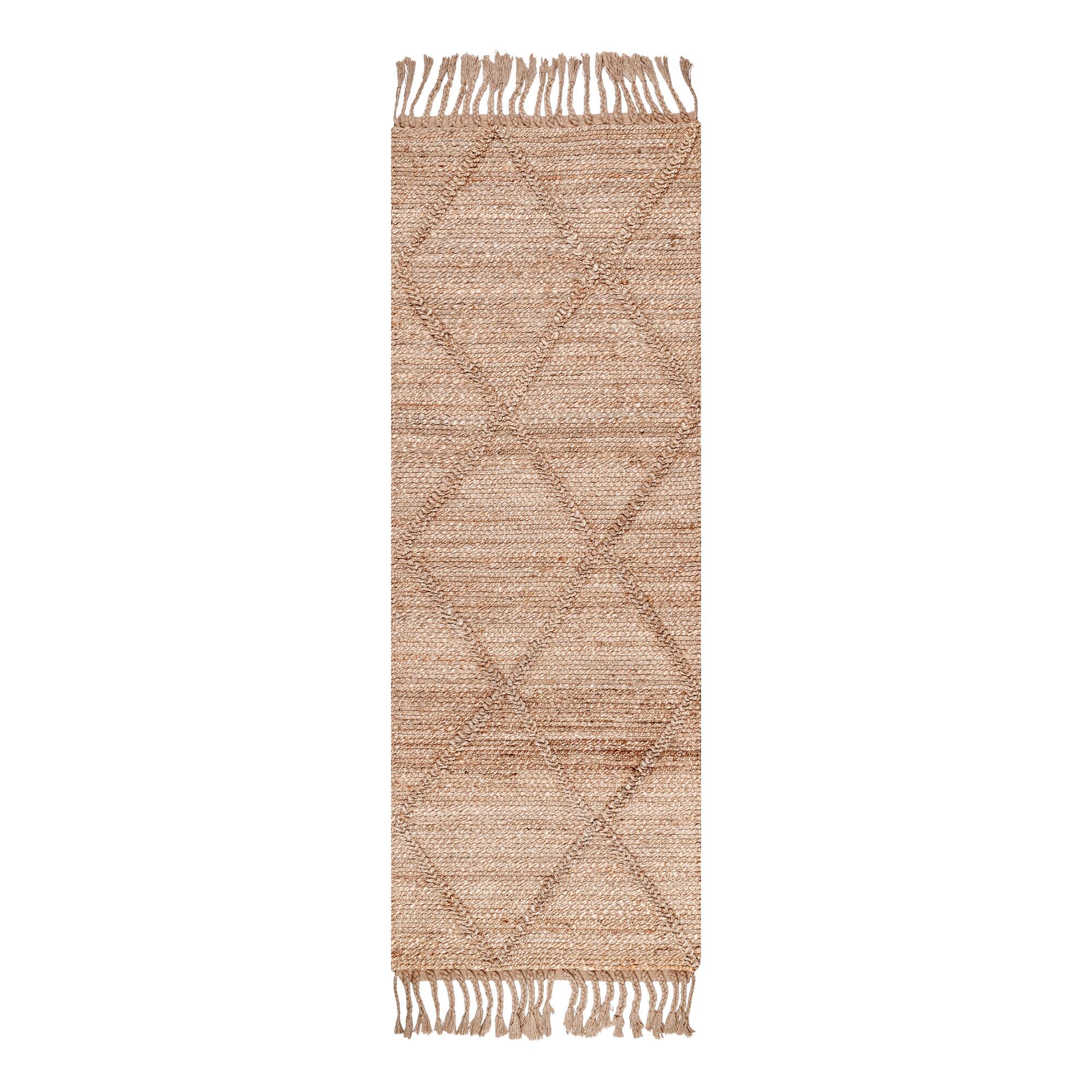 Natural Geometric Braided Jute Floor Runner by World Market