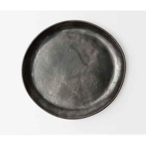 Blue Pheasant Marcus Black Glaze Dinner Plate, Pack Of 4 (Footed Ring)