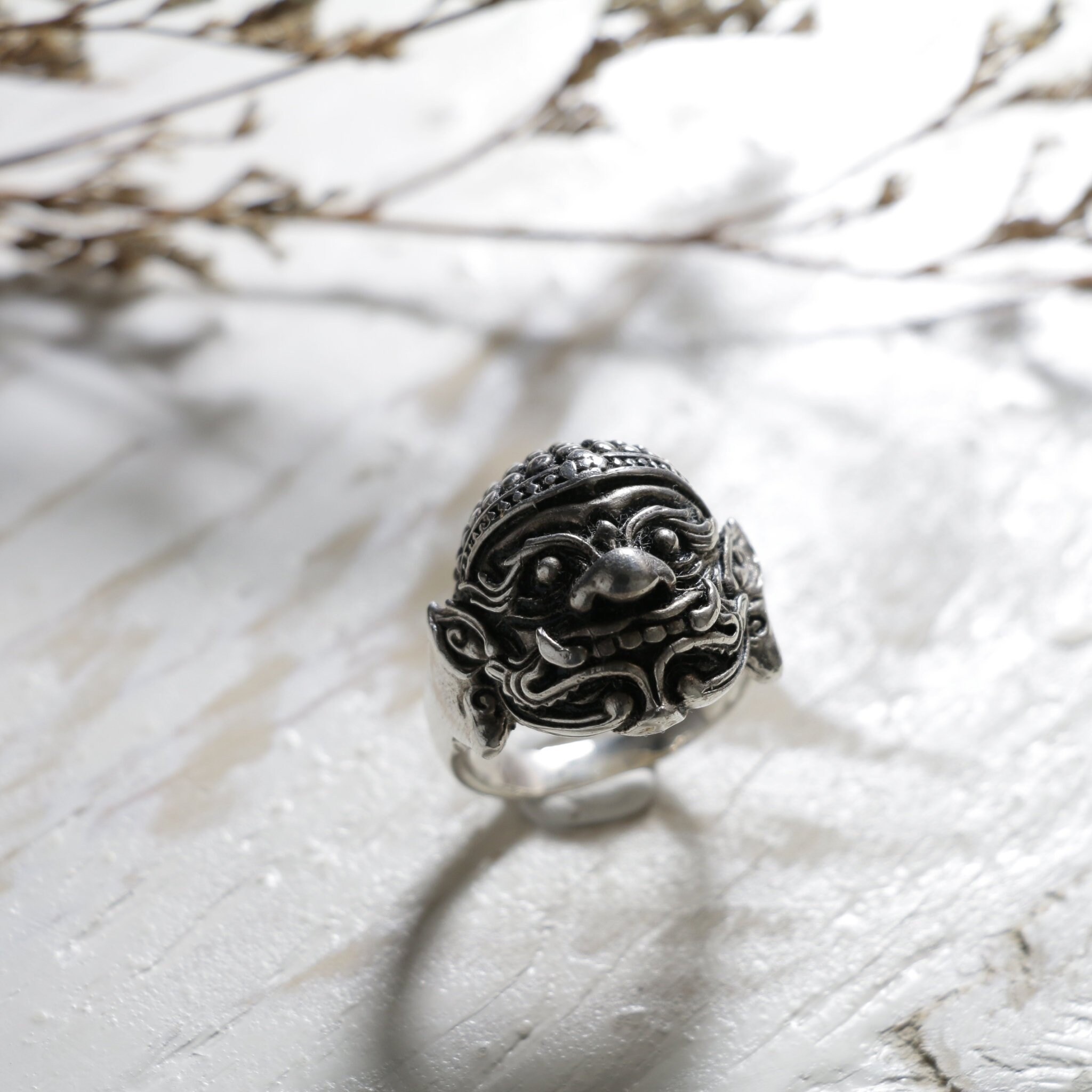 Ramayana Monster Ring For Unisex Made Of Sterling Silver 925 Hindo Style