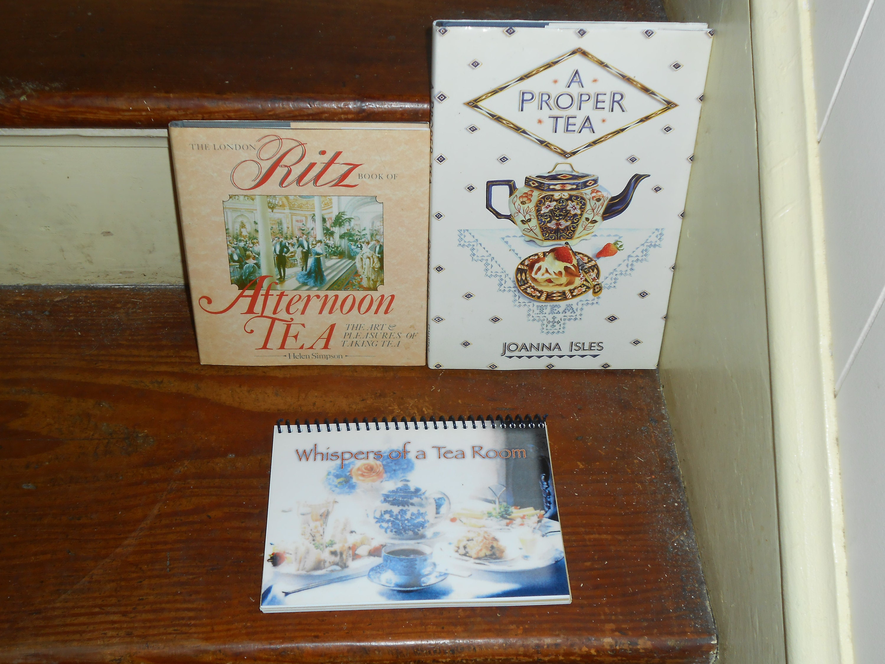 Lot Of 3 Best Afternoon Tea Room Favorite Recipes Cookbooks London Ritz Whispers A A Proper Vintage Rare