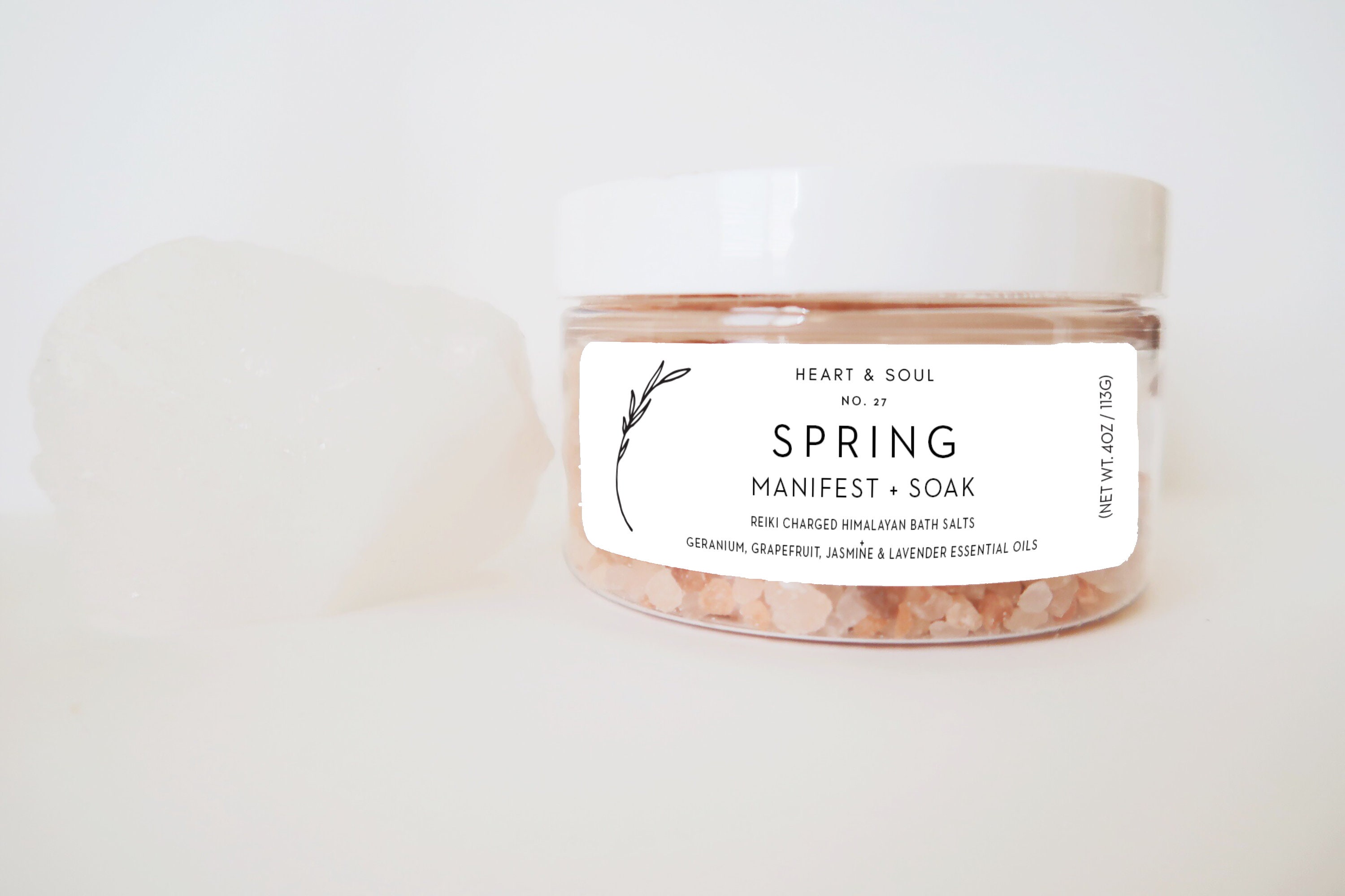 Seasonal Bath Salt 4 Oz Blends | Pick A Season Himalayan Salts Reiki Charged Healing Essential Oil