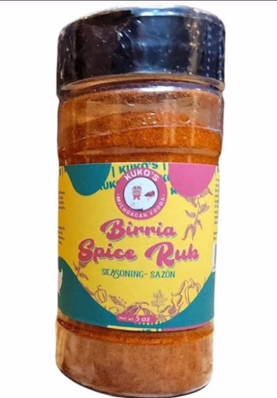 Birria Spice Seasoning Sazón Mix Blend Of Delicious Authentic Flavors, 5Oz Bottle, Use On Tacos Soups Ramen Noodles Consome