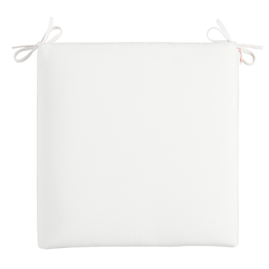 Sunbrella Natural Canvas Outdoor Patio Chair Cushion: White - Acrylic by World Market