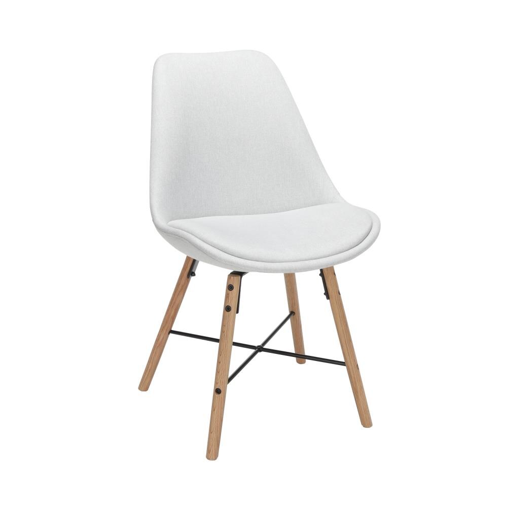 OFM Set of 2 161 Collection Traditional Polyester/Polyester Blend Upholstered Dining Side Chair (Wood Frame) in Gray | 161-F18A-LGRY-2
