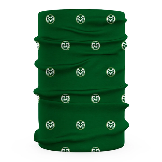 Colorado State Rams Csu Vive La Fete All Over Logo Game Day Collegiate Face Cover Soft 4-Way Stretch Two Ply Neck Gaiter