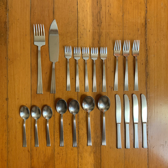 Vintage 21 Piece Set Gense Thebe Flatware Sweden
