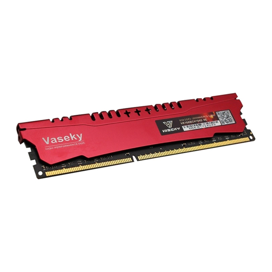 Vaseky 4G 8G 16G 2400 PC Desktop DDR4 Memory RAM Module Computer Accessories - red, 4g