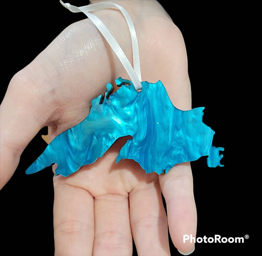 Lake Superior Acrylic Wave Ornament