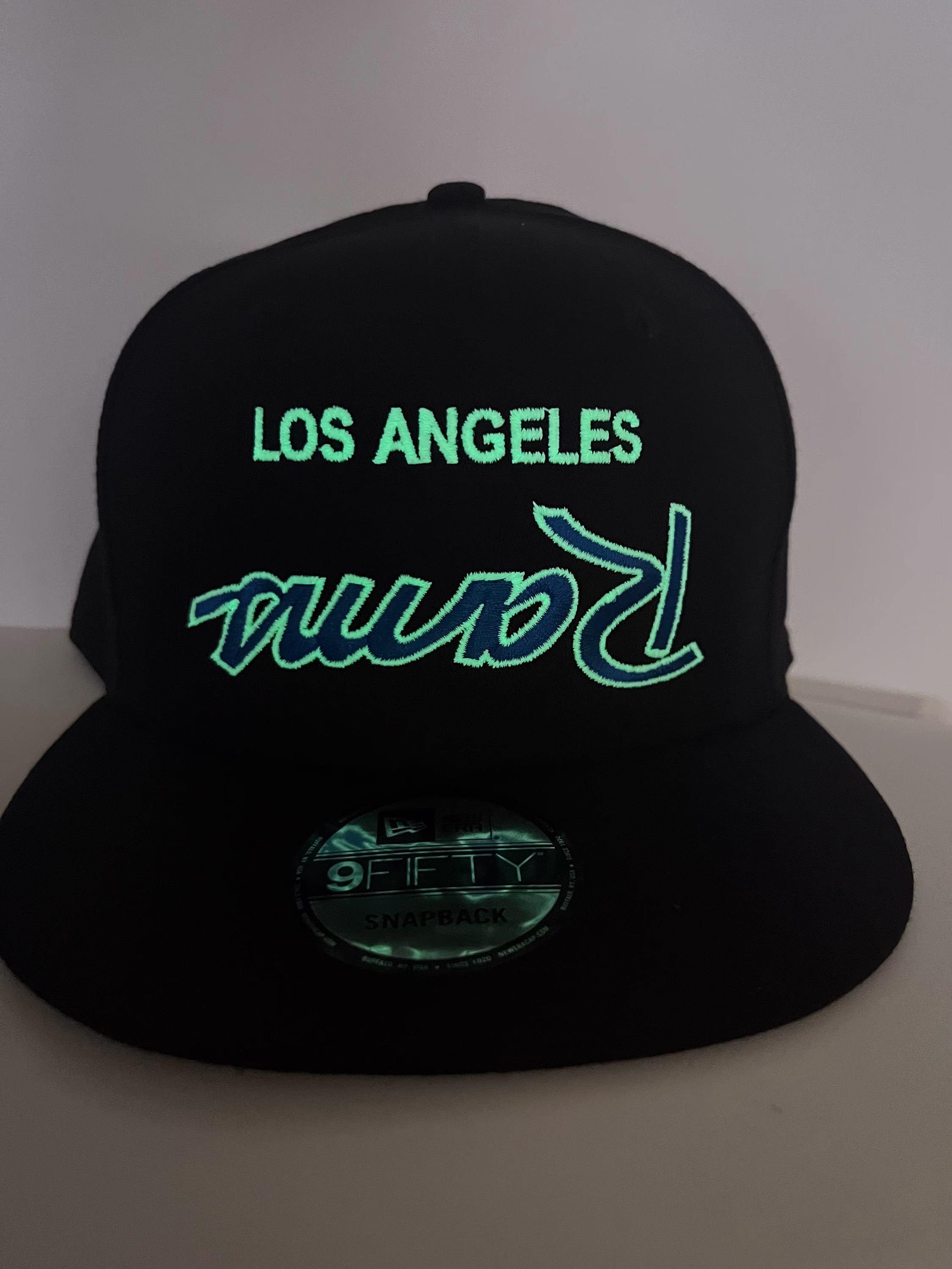 Glow in The Dark Vintage Upsidedown La Rams | New Era Snapback