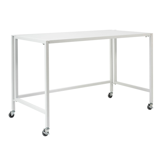 Metal Folding Rolling Adams Desk: White by World Market