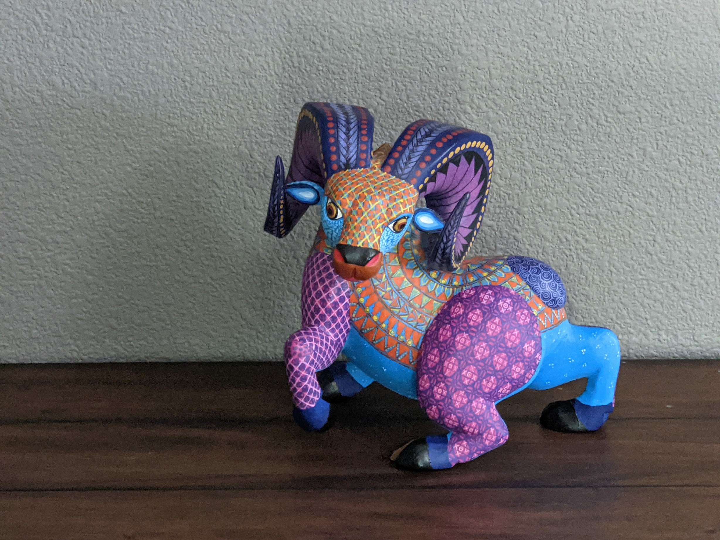Ram Alebrije Figurine, Handmade Home Decor, Folk Art From Oaxaca Mexico, Original Wood Sculpture, Carved Animals, Unique Statue Gift