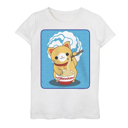 Girls 7-16 Maruchan Kitty Graphic Tee, Girl's, Size: Small, White