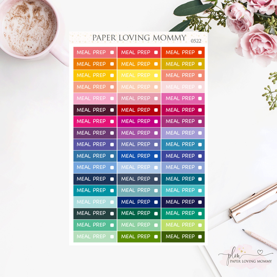 Meal Prep Stickers | Checklist Planner 0522