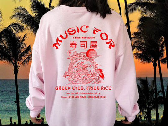 Sushi Sweatshirt, Music For A Restaurant Crewneck, Harrys House T Shirt, Y2K Aesthetic Clothing