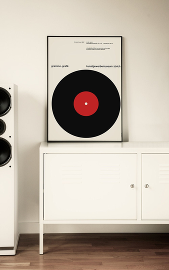 1957 Grammo Grafik Gottlieb Soland Poster Print Typography Mid Century Modern Bauhaus Bruno Munari Record Graphics Helvetica Dieter Rams Lp