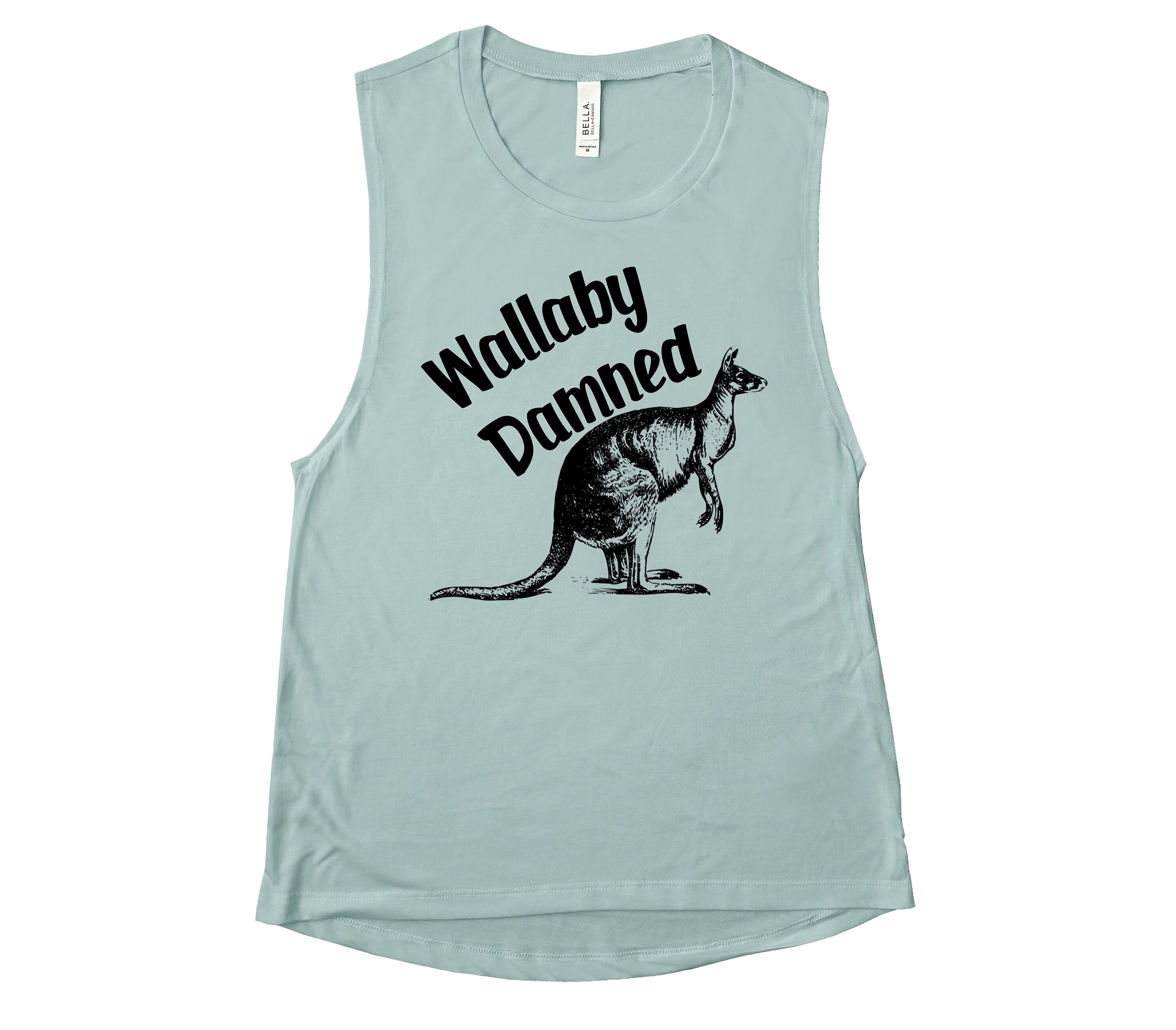 Wallaby Damned Womens Muscle Tank Cute Top For Vacation