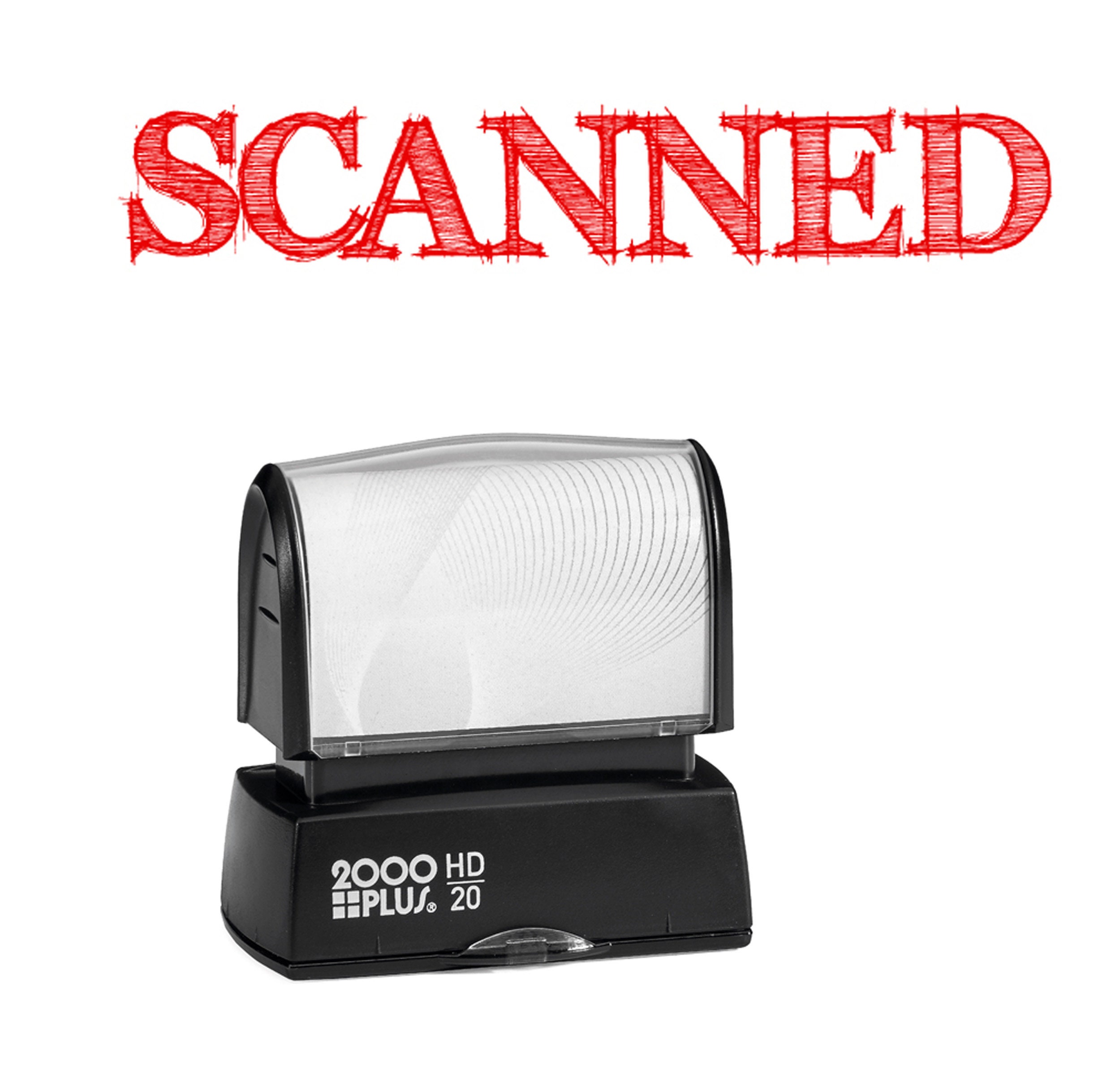 Scanned Stamp, Red Self Inking For Business Or Home, High Quality