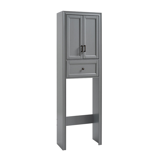 Wood Harper Space Saver Bathroom Cabinet with Drawer: Gray by World Market