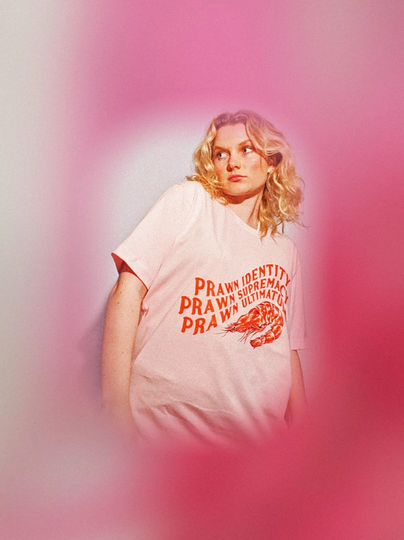 Tshirt 100% Cotton Unisex, Prawn Cocktail, Identity Tshirt