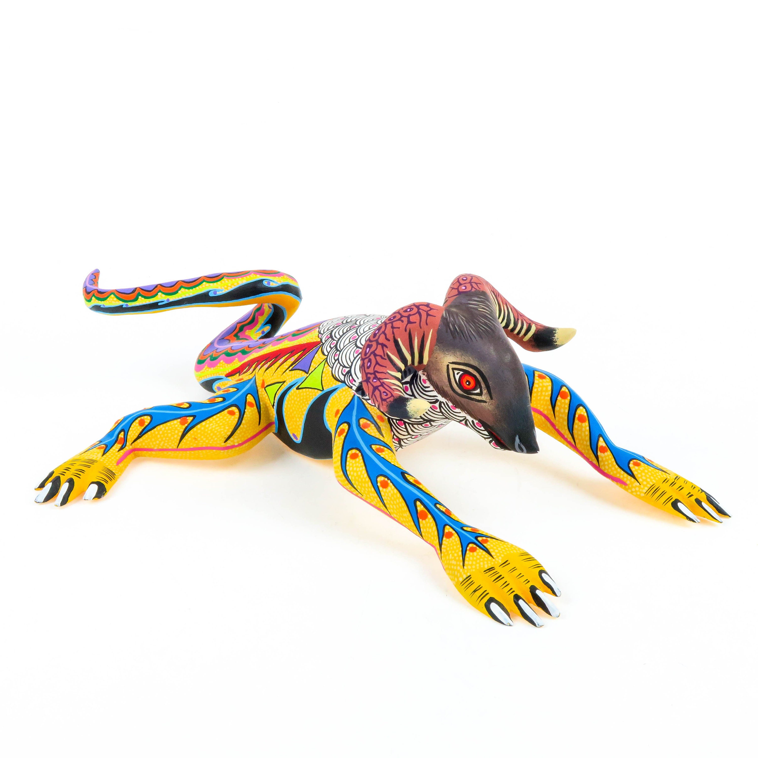 Iguana Ram Nahual Fusion - Oaxacan Alebrije Wood Carving Eleazar Morales
