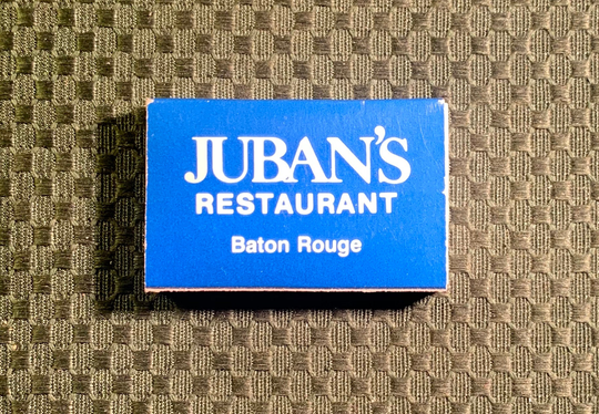 Vintage Matchbook, Jubans, Restaurant, Baton Rouge, Louisiana, Lobster, Seafood, Matchbox, with Wooden Matches, Free Ship in Usa