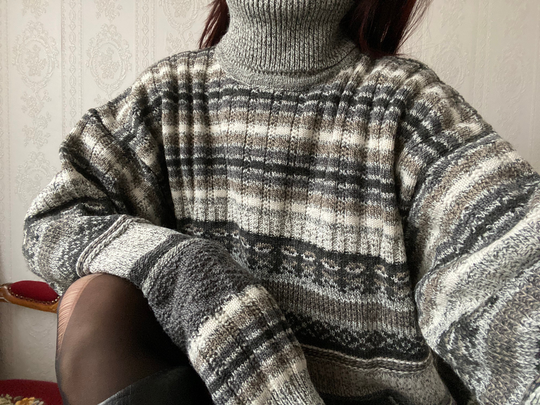 Vintage Unisex Wool Blend Turtleneck Jumper/ Sweater/ Pullover/ Xxl - 4Xl