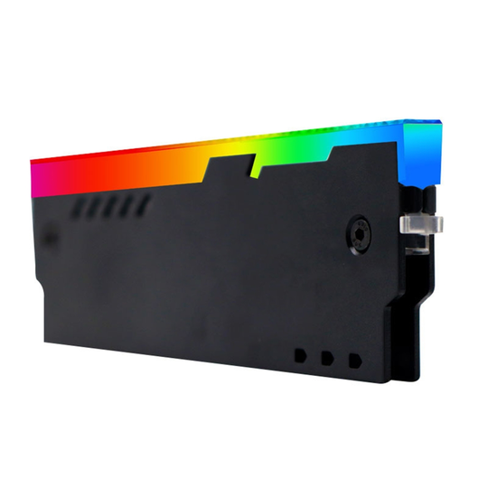 5/12V RGB Backlight Computer RAM Memory Bar Heat Sink Radiator for DDR3/DDR4 - black, 12v