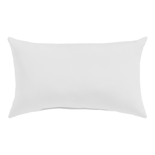 Sunbrella Natural Canvas Outdoor Patio Lumbar Pillow: White - Acrylic by World Market
