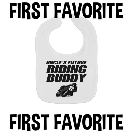 Uncle's Future Sports Bike Riding Buddy Baby Bib