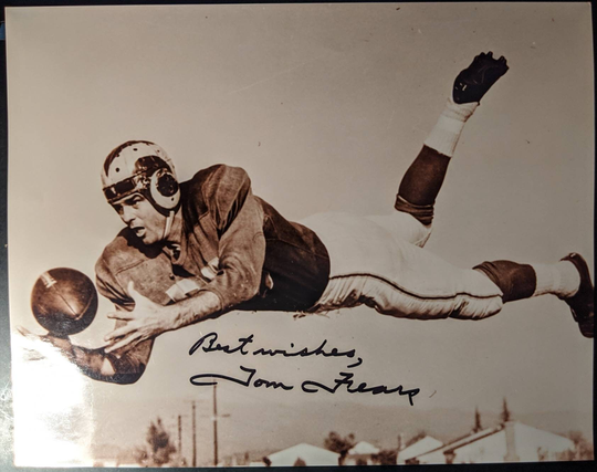 Sale Tom Fears Los Angeles Rams Vintage Autographed Nfl National Football League Authentic 8x10 Antique Photo Certified 1.00 Ship