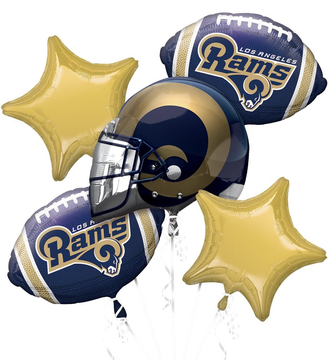 Rams Football Balloon Bouquet, Los Angeles Balloons, Mylar Balloon, Party, Super Bowl