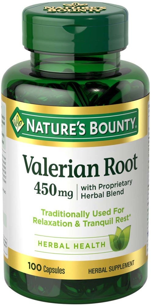 Nature's Bounty Valerian Root Plus Calming Blend Natural, 450mg - 100 ct